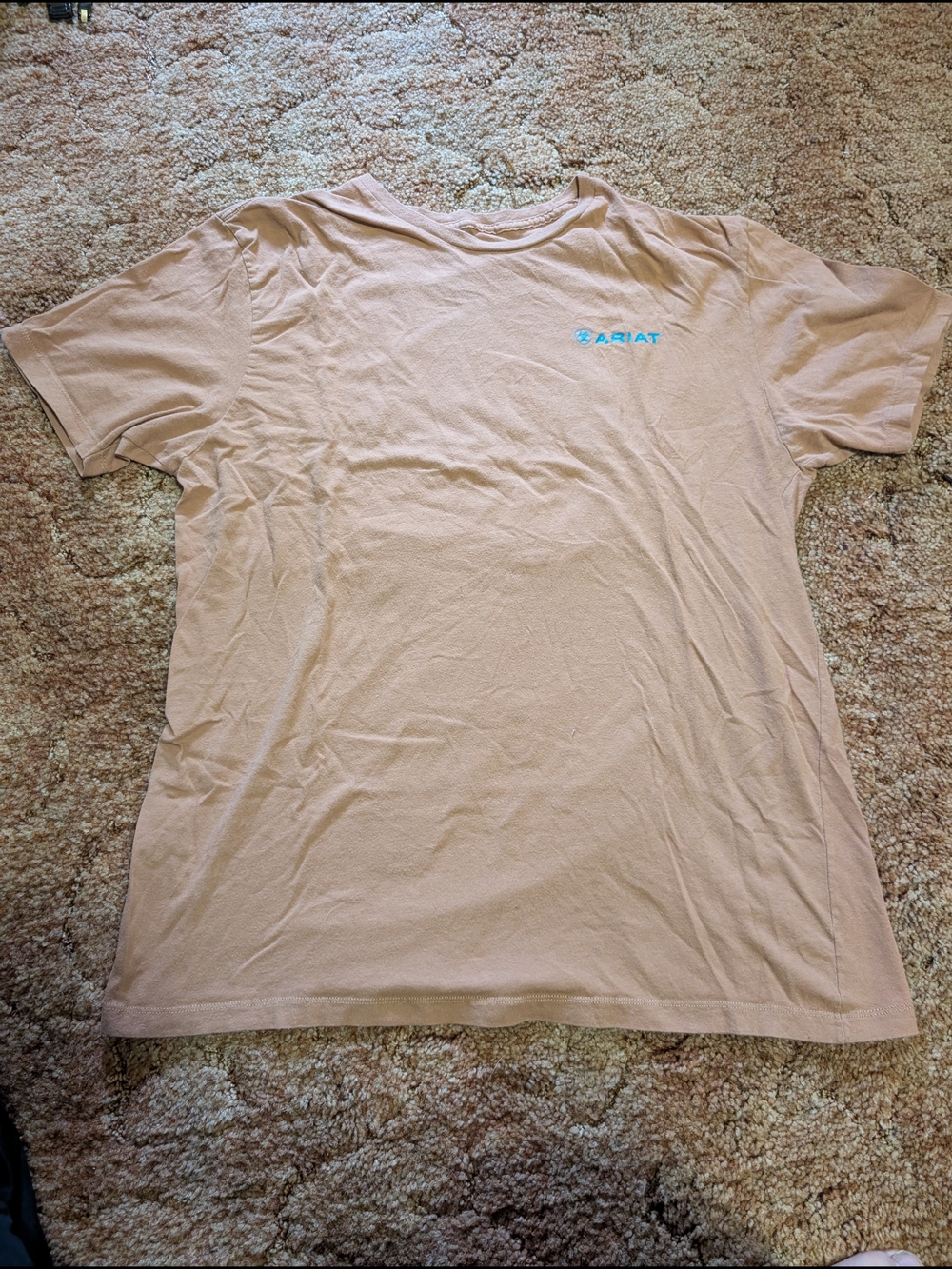 Ariat Light Orange Short Sleeve Tee with Ariatr Logo